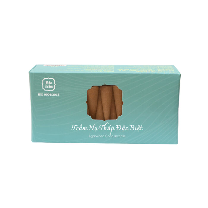 Trầm Nụ Tháp Đặc Biệt (Lư Xông) - Hộp Xanh Ngọc - 35 g